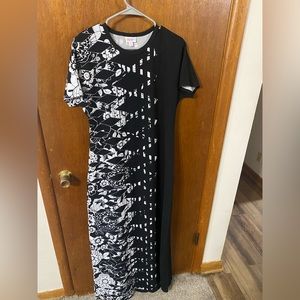 Black and white maxi dress